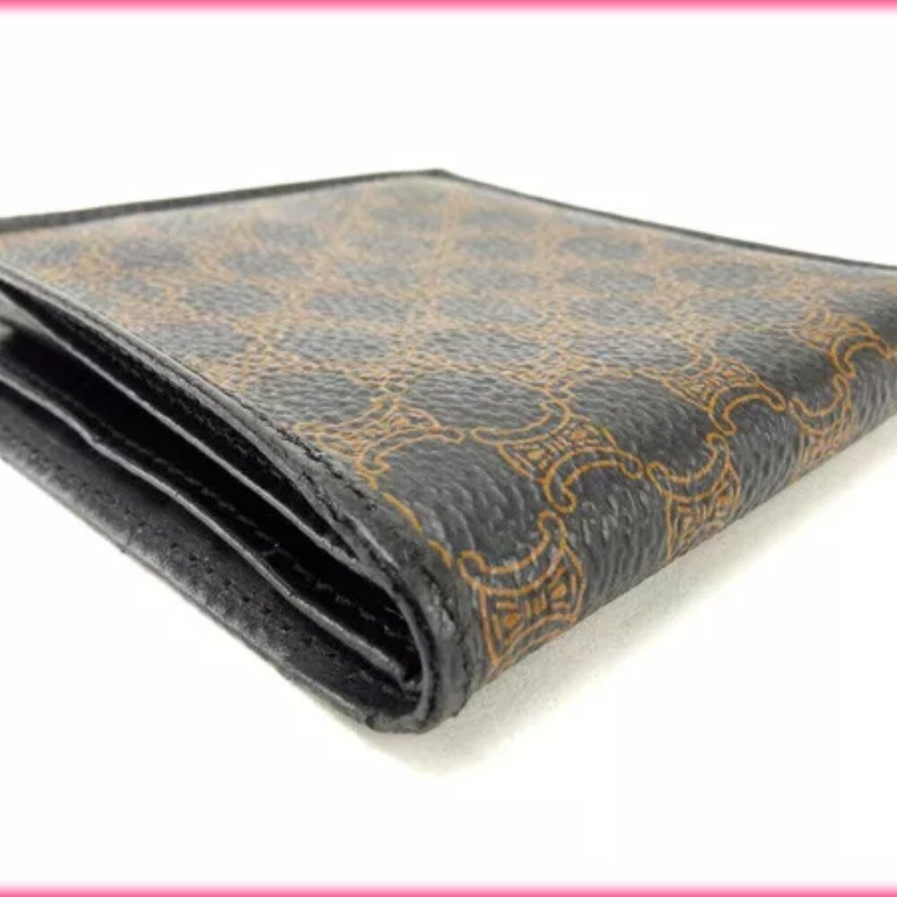 Celine Wallet Purse Bifold Black Brown Woman Authentic Used - Picture 4 of 7